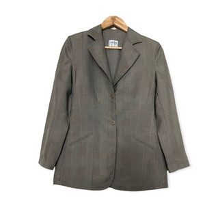 ARMANI COLLEZIONI Silk Plaid Print‎ Blazer